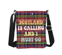 JTOUK Scotland Souvenir Crossbody Bag Scotland Is Calling And I Must Go Scotland Themed Gift (Scotland Calling CB EU)