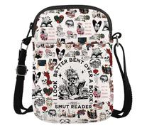 JTOUK Smut Reader Gift Spicy Book Lover Gift I Look Better Bent Over A Book Proud Smut Reader Crossbody Bag (Smut Reader CR EU)