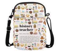 JTOUK Social Studies Gift History Major Graduation Gift Teacher Appreciation Gift History Teacher Crossbody Bag (History Teacher CR EU)