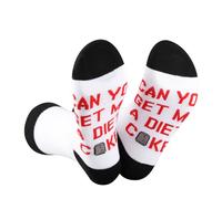 JTOUK Soda Pop Gift Soft Drinks Gift Drinking Lover Gift Novelty Carbonated Beverage Socks For Diet Soda Lover (UK, Alpha, One Size, Regular, Regular, Get Me DietC EU)