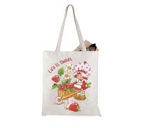 JTOUK Strawberry Cartoon Tote Bag - Life Is Sweet 80s Character Gift