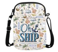 JTOUK Summer Vacation Cruise Trip Gift Cruise Lover Gift Oh Ship Cruise Travel Crossbody Bag (Ship CR EU)