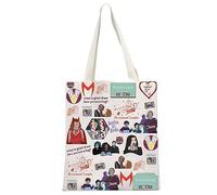 JTOUK Superhero Lover Gift Wanda and Vision Inspired Canvas Tote Bag for Fandom Fans (Wan Pattern Tote EU)
