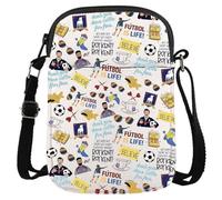 JTOUK Ted TV show Inspired gift Believe Travel Bag TV Show Merchandise Zipper Pouch Soccer Football Lover Crossbody Bag (Ted TV Pattern CB EU)