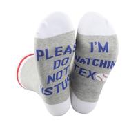 JTOUK Texas Baseball Gift Sports Game Day Gift Novelty Baseball Socks Funny Birthday Present For Lovers (UK, Alpha, One Size, Regular, Regular, Watching Texas Baseball EU)