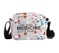 JTOUK The Future of Medicine Is Female Crossbody Bag Female Doctor Graduation Gift Women Physicians Gift (Future Medicine HKB EU)