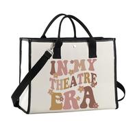 JTOUK Theatre Life Rehearsal Gift Drama Theater Gift In My Theatre Era Theatre Canvas Tote Bag for Actor Performer (Theatre Era LT EU)