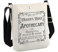 JTOUK Tv Show Inspired Gift Book Merchandise Gift Fraser's Ridge Apothecary Est. 1767 Sassenach Tote Bag for Jamie Fraser Fans (Fraser's Ridge CB EU)