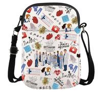 JTOUK TV Show Inspired Gift Doctor Anatomy Fans Merchandise Zipper Pouch Funny Doctor Crossbody Bag Gift for Fans (Anatomy TV Pattern CB EU)
