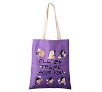 JTOUK TV Show Inspired Gift I'll Be There for You Lyrics Tote Bag Best Friendship Gift for Women (There for tote EU)