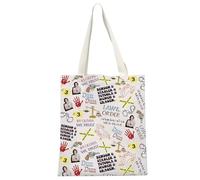 JTOUK Tv Show Inspired Gift Tv Series Fans Gift Zipper Pouch Law Detective Team Tv Show Merchandise Special Victims Unit Makeup Bag (Law TV Pattern Tote EU)