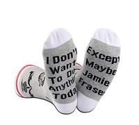 JTOUK TV Show Inspired Novelty Crew Socks Jamie Fraser Fans Gift Out lander TV Show Merchandise