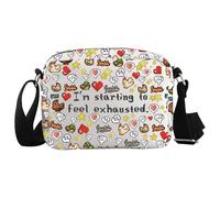 JTOUK Valley Game Inspired Crossbody Bag Video Game Gift Simmers Gift Gaming Gift for Game Lover (Feel Exhausted HKB EU)