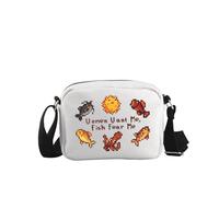 JTOUK Valley Video Game Gift Gamer Gift Women Want Me Fish Fear Me Crossbody Bag Video Gaming Lover Gift (Fish Fear HKB EU)