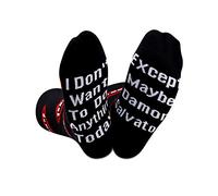 JTOUK Vampire Tv Show Inspired Gift I Don't Want To Do Anything Today Except Maybe Damon Salvatore Socks For Damon Salvatore fans (Damon Salvatore EU)