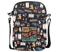 JTOUK Vampire TV Show Inspired Gift Vampire Fandom Gift TVD Merchandise Gift Mystic Falls Home Of the Salvatore Crossbody Bag (Mystic Falls CB EU)