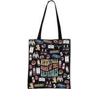 JTOUK Vampire TV Show Inspired Gift Vampire Fandom Gift TVD Merchandise Gift Mystic Falls Home Of the Salvatore Tote Bag (Mystic Falls Tote EU)