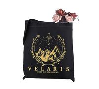JTOUK Velaris The City of Starlight ACOTAR Book Lover Canvas Tote Bag Book Bag (Velaris Tote EU)