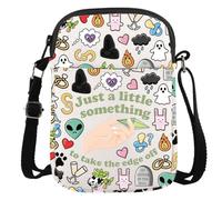JTOUK Video Game Inspired Gift Just a Little Something To Take The Edge Off Gaming Humor Crossbody Bag For G amer