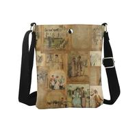 JTOUK Vintage Jane Austen Bookish Gift Crossbody Bag Book Bag for Classic Novel Book Lover (Jane A CB EU)
