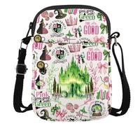 JTOUK Witch Musical Gift Pink and Green Shiz Universities Gift Shiz University Alumni Crossbody Bag For Theatre Lovers (Shiz University CR EU)