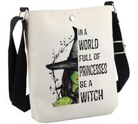 JTOUK Witchy Crossbody Bag Wiccans Inspired Gift In A World Full Of Princesses Be A Witch Halloween Witchcraft Gift (Be A Witch CB EU)
