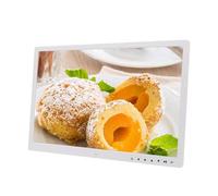 JTPMYFT 17-inch HDMI Interface Digital Photo Frame, Electronic Photo Album Display, Wall-mounted Design(White)