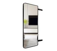 JTPMYFT Invisible Sliding Sliding Door Full-length Mirror, Saving Space, Built-in Invisible Dressing Mirror, Private Fitting Room In The Closet(Black,120 * 30cm(47.2 * 11.8inch))