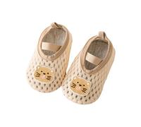 JTQYFI 1 Pair 2025 Baby Socks Cartoon Walking Shoes Soft Bottom Nonslip Socks Floor for Spring Anti Fall Baby Learn to Walking Khaki