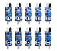 JTQYFI 10Pcs IR Reflective Sensors IR Photoelectric Switches Barrier Line Track Module For Diode Triode Board Replacement