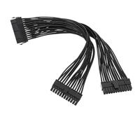 JTQYFI 24Pin Male To 24Pin Female Extension Power Cable 1 To 2Port Power Supply Wire For Powering Two Mainboards In PCs