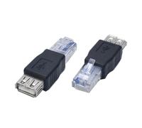 JTQYFI 2pcs Ethernet To USB Adapter USB A Female To 8P8C RJ45 Male Connector Ethernet Adapter For Highly Speed Networking