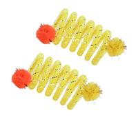 JTQYFI 2Pcs Flexible Coils Spring Cats Toy With Plush Bright Colored Captures Attention For Active Pet Friend Family