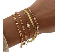 JTQYFI 5/6pcs Stylish Alloy And Anklet Set Sturdy And Versatile Bangle And Foot Chain Accessories For Women