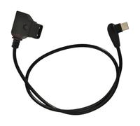 JTQYFI 50cm/19.6inch D-TAP To Type C Connectors Adapters Cable V-port Iron Head Video Power Cord Extension Line Black