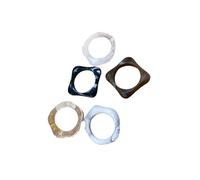 JTQYFI 5PCS Acrylic Gradient Marbled Rings Unique Ombres Designs Stackable Comfort Jewelry Women Her Acrylic Ombres Rings Set