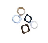 JTQYFI 5PCS Acrylic Gradient Marbled Rings Unique Ombres Designs Stackable Comfort Jewelry Women Her Acrylic Ombres Rings Set