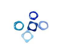 JTQYFI 5PCS Acrylic Gradient Marbled Rings Unique Ombres Designs Stackable Comfort Jewelry Women Her Acrylic Ombres Rings Set