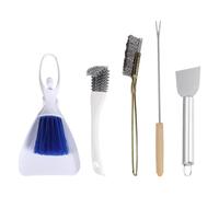 JTQYFI 5Pcs Birdcage Cleaning Accessories Set Stainless Steel Tool and Brush for Pet Cage Hygienes Bird Cage Cleaner Set Stainless Steel Poop Remover
