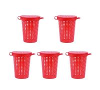 JTQYFI 5Pcs Fishing Baits Cage Fish Baits Feeder Basket Holder Baits Bucket Swim Feeder Basket Fishing Tool Enduring