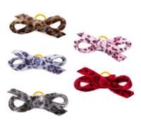 JTQYFI 5pcs Handmade Pet Headflower Fashion Colorful Small Dog Bows Puppies Hair Bows For Fashion Pet Owners