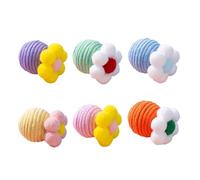 JTQYFI 6PCS Exercise Promoting Plaything with Decorative Flowers for Indoor Entertainment and Engagement Cats Entertainment Toy