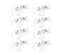 JTQYFI 8Pcs Clear Suction Cup Hooks with Clamps Fashion Accessory Portable for Home Bathroom Window and Displays Daily Use Multipurpose Hook Clips