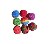 JTQYFI 8pcs Polyester Foot Toss Bags Set Handcrafted for Team Activities and Physical Education Handwoven Foot Sandbags Dolls