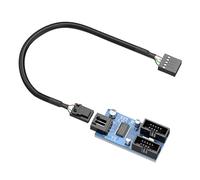 JTQYFI 9Pin USB Splitter Efficient USB2.0 9 Pin Expansion Adapter For Desktop PC Stable Transmission And Easy Setups