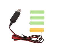 JTQYFI AA Battery Eliminators USB Power Supply Cable Replace 4x 1.5V AA Battery For Electric Toy Clock LED Light With Switches