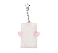 JTQYFI Acrylic Photocard Holder Wing Credit Card Sleeve Pendant Keychain Badge Holder For Student Card Identity Card Gifts