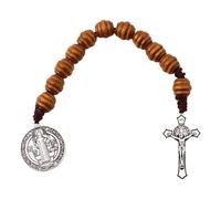 JTQYFI Benedict Medals Crucifix Rosary Comfortable Handling Portable Size Religious Wrist Accessories for Spiritual Devotion Devotional Rosary