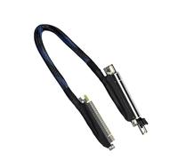 JTQYFI Braided PCIe 5.0 X16 Right Oriented Graphics Card Extender 270 Degree Bend Metal Connectors Extension Cable