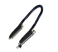 JTQYFI Braided PCIe 5.0 X16 Right Oriented Graphics Card Extender 270 Degree Bend Metal Connectors Extension Cable